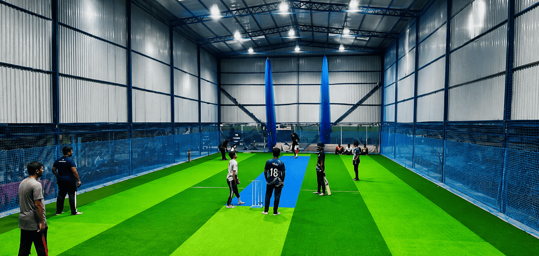 Indoor cricket stadium at Chill Hutz in Batticaloa, Sri Lanka